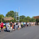 Eucharistic Procession on the Feast of Corpus Christi at Our Lady of the Lake Catholic Church in Holland Michigan.